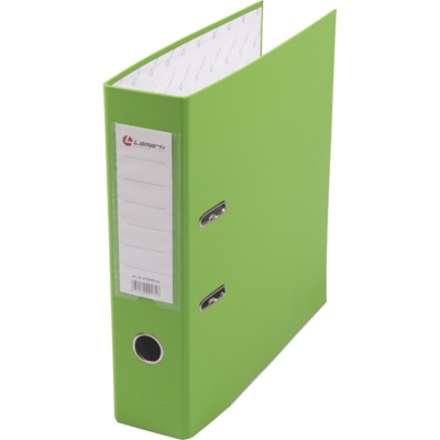 Папка-регистратор Lamark PP 75 мм светло-зеленый, металл.окантовка, карман, собранная AF0600-LG1