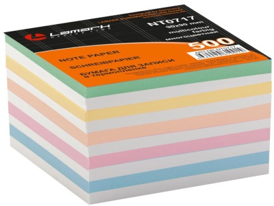 Бумага для записи 90*90 мм 500 л цветная в термопленке сменная LAMARK 717
