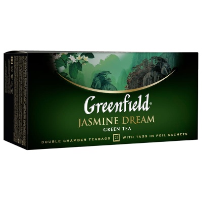 Чай Greenfield "Jasmine Dream", зеленый с жасмином, 25 фольг. пакетиков по 2г 0373-10