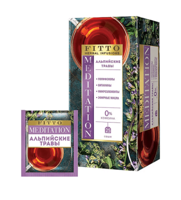 Чай травяной Fitto "Meditation" Альпийские травы, 25 пакетиков, 37,5 г