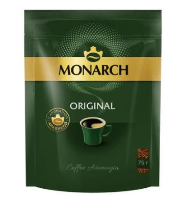 Кофе растворимый Monarch, сублимированный, мягкая упаковка, 75г