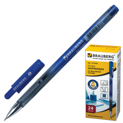 Ручка шариковая масляная BRAUBERG "Profi-Oil", синяя, узел 0,7 мм, линия 0,35 мм, 141632 