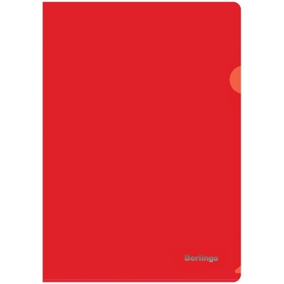 Папка-уголок Berlingo, А4, 180мкм, непрозрачная красная AGp_04403