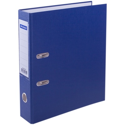 Папка-регистратор OfficeSpace, 70мм бумвинил, с карманом на корешке, синяя 2521017 _742 162579
