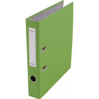 Папка-регистратор Lamark 50 мм светло-зеленая метал. окантовка/карман собранная AF0601-LG1