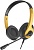 Наушники с микрофоном накладные A4Tech Fstyler FH100U, 2м, USB, желтый/черный [FH100U BUMBLEBEE]