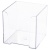 Подставка для бумажного блока BRAUBERG CLASSIC пластиковая, 90х90х90 мм, прозрачная, 238092, ПЛ41