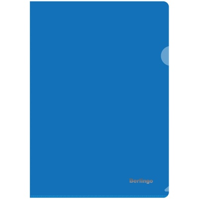 Папка-уголок Berlingo, А4, 180мкм, прозрачная синяя AGp_04102