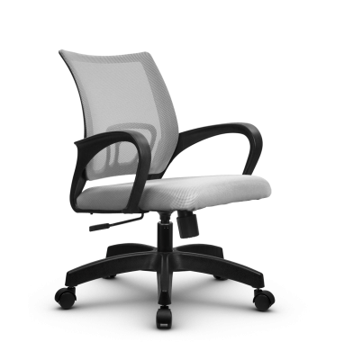 Кресло Метта SU-CS-9, светло-серый/светло-серый, с механизмом качания (SU-CS-9/подл.106/осн.001)