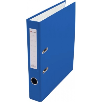 Папка-регистратор Lamark 50 мм синяя метал. окантовка/карман AF0601-BL1