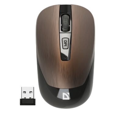 Мышь DEFENDER WAVE MM-995, USB, оптическая, беспроводная, бронза [52992]