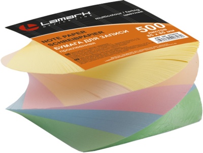 Блок-спираль для записей 85*85 мм 5 цветов, 500 листов, пастель, Lamark NT0078
