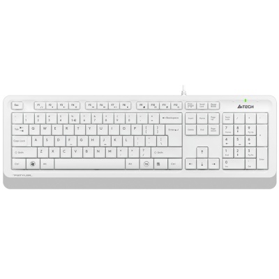 Клавиатура проводная A4 Fstyler FK10, USB, белый+серый