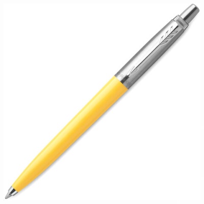 Ручка шариковая PARKER "Parker Jotter Orig Yellow", корпус желтый, детали хром, синяя, 2076056