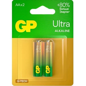 Батарейки GP Ultra G-Tech АА, LR 6, 2 шт., 15AUA21-2CRSBC2