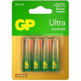 Батарейки GP Ultra G-Tech АА, LR 6, 4 шт., 15AUA21-2CRSBC4
