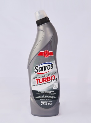 Чистящее средство для ухода и чистки канализационных труб САНРОС Turbo, 750г