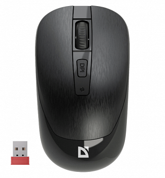 Мышь DEFENDER Wave MM-995, беспроводная, оптическая, USB, черный [52995]