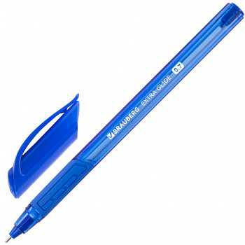 Ручка шариковая масляная BRAUBERG "Extra Glide GT Tone", СИНЯЯ, 0,7 мм, 142922