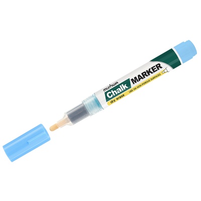 Маркер меловой MunHwa "Chalk Marker" голубой, 3мм, пакет CM-02