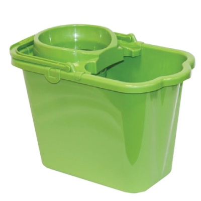 Ведро 9,5 л для уборки комплект с отжимом (сетчатый) пластик, зеленое (моп 602584,-585) IDEA М2421