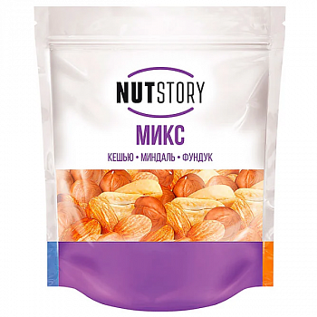 Микс ореховый из кешью, миндаль, фундук «Nut Story», 150 г