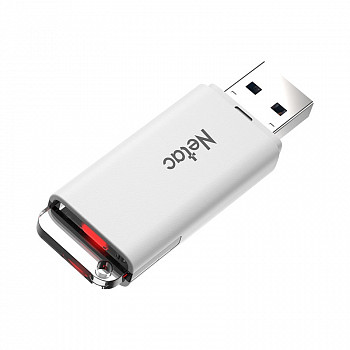 Флеш накопитель NETAC U185, 32Gb, USB 3.0, белый [NT03U185N-032G-30WH]