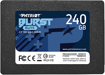 SSD накопитель PATRIOT Burst Elite PBE240GS25SSDR, 240 Gb, SATA III, 2.5"