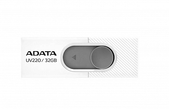Флеш накопитель A-DATA UV220, 32Gb, USB 2.0, белый/серый [AUV220-32G-RWHGY]