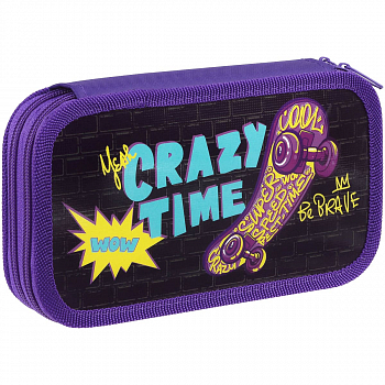 Пенал 2 отделения, 190*105 ArtSpace "Crazy time", ламинированный картон ПК2_59971