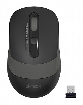 Мышь A4 Fstyler FG10, оптическая, беспроводная, черный+серый