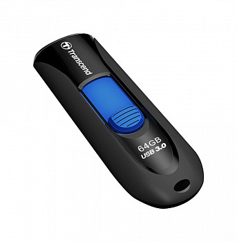 Флеш накопитель 64GB Transcend JetFlash 790, USB 3.0, черный/Синий