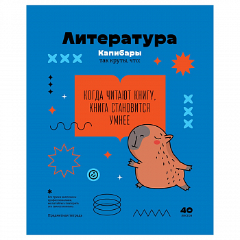 Тетрадь предметная 40л. BG "Записки школьника" - Литература, эконом, ТПск40 12819
