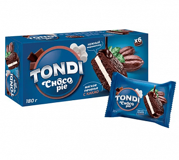 Пирожное «Tondi», choco Pie какао, 180 г