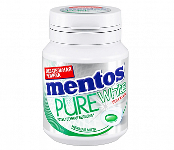 Жевательная резинка Mentos (Ментос) Pure white нежная мята, 54г