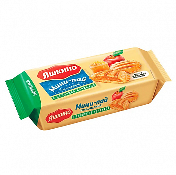 Печенье «Яшкино» мини-пай голландский с яблочной начинкой, 180 г
