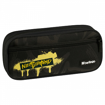 Пенал 1 отдел., 1 карман, 220*95*50 Berlingo "Nevermind", полиэстер, откидная планка, BR-PM-010403