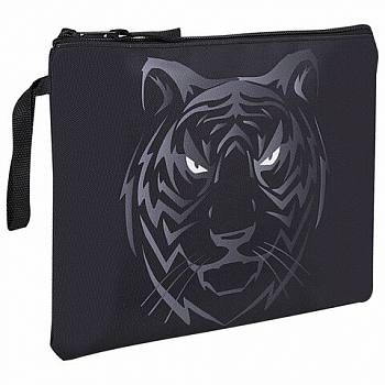 Папка для тетрадей BRAUBERG А5, 1 отделение, полиэстер, на молнии, "Tiger", 271500