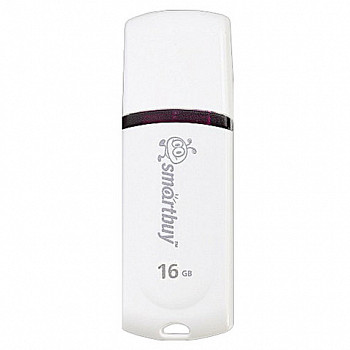 Флеш-диск 16 GB, SMARTBUY Paean, USB 2.0, белый, SB16GBPN-W
