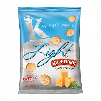 Сухарики Кириешки Light со вкусом сливочного сыра, 33 г