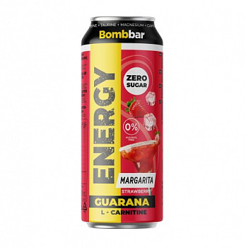 Энергетик Bombbar Strawberry Margarita, 0.45 мл, ж/б
