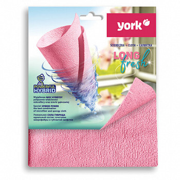 Салфетка из PVA губчатая / из микрофибры, 30х35 см, Long Fresh, YORK, 26250