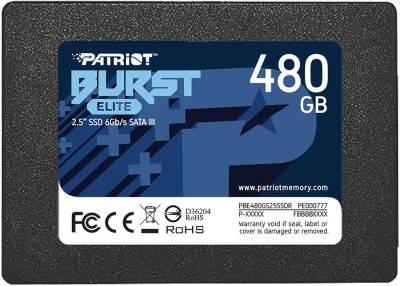SSD накопитель Patriot Burst Elite 480Gb, SATA III, 2,5" [PBE480GS25SSDR]