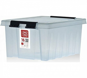 Контейнер с крышкой Rox Box 16 л, прозрачный, M-016-00.07