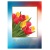 Бланк "Поздравительный", А4 (в разв. 420х297 мм), мел. картон, фольга, BRAUBERG, "Тюльпаны" 128371