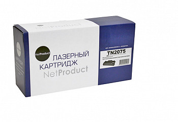 Тонер-картридж NetProduct (N-TN-2075) для принтера Brother HL-2030/2040/2070/7010/7420/7820, 2,5K