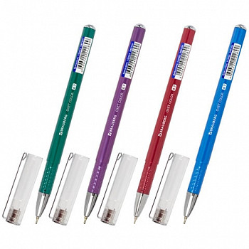Ручка шариковая масляная BRAUBERG "Oxet Color", СИНЯЯ, узел 0,7 мм, 143003