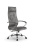 Офисное кресло Метта L 1m 42/K, велюр, светло-серый, хром (L 1m 42 Bravo/подл.118/осн.003)