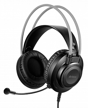Гарнитура проводная A4Tech Fstyler FH200U, черный/серый