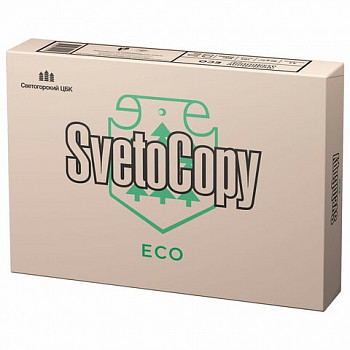 Бумага офисная А4, 80 г/м2, 500 л., SVETOCOPY ECO, класс Сэ, 60% (ISO)